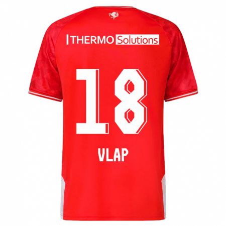 Kandiny Niño Camiseta Michel Vlap #18 Rojo 1ª Equipación 2023/24 La Camisa Chile