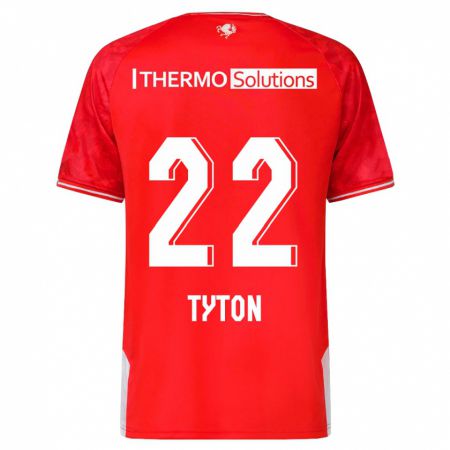 Kandiny Niño Camiseta Przemyslaw Tyton #22 Rojo 1ª Equipación 2023/24 La Camisa Chile