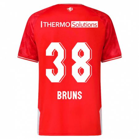 Kandiny Niño Camiseta Max Bruns #38 Rojo 1ª Equipación 2023/24 La Camisa Chile