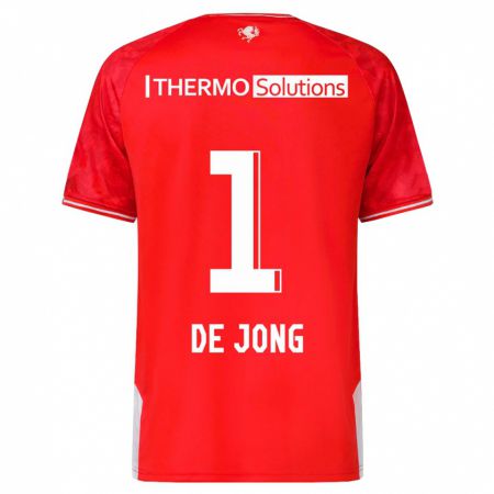 Kandiny Niño Camiseta Daniëlle De Jong #1 Rojo 1ª Equipación 2023/24 La Camisa Chile
