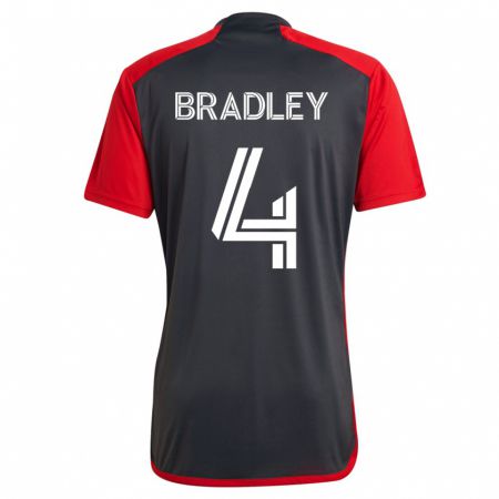 Kandiny Niño Camiseta Michael Bradley #4 Gris 1ª Equipación 2023/24 La Camisa Chile