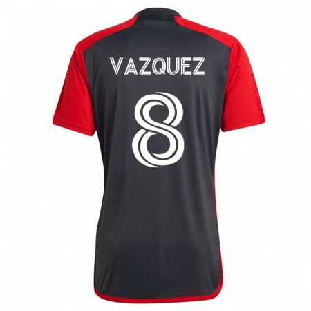 Kandiny Niño Camiseta Víctor Vázquez #8 Gris 1ª Equipación 2023/24 La Camisa Chile