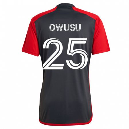 Kandiny Niño Camiseta Prince Osei Owusu #25 Gris 1ª Equipación 2023/24 La Camisa Chile