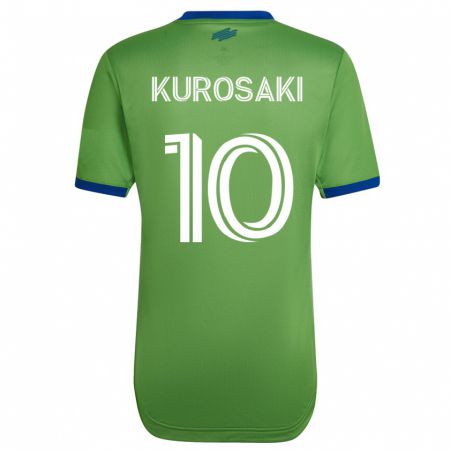 Kandiny Niño Camiseta Yuuka Kurosaki #10 Verde 1ª Equipación 2023/24 La Camisa Chile