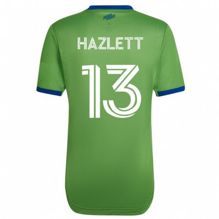 Kandiny Niño Camiseta Kimberly Hazlett #13 Verde 1ª Equipación 2023/24 La Camisa Chile