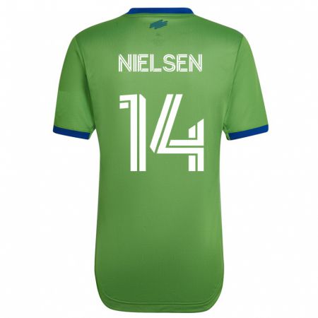 Kandiny Niño Camiseta Taylor Nielsen #14 Verde 1ª Equipación 2023/24 La Camisa Chile