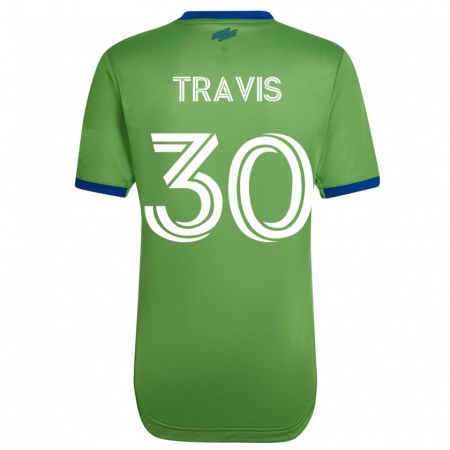 Kandiny Niño Camiseta Riley Travis #30 Verde 1ª Equipación 2023/24 La Camisa Chile