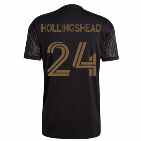 Kandiny Niño Camiseta Ryan Hollingshead #24 Negro 1ª Equipación 2023/24 La Camisa Chile