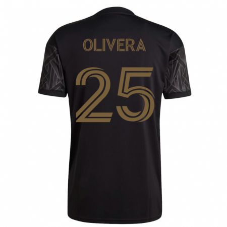 Kandiny Niño Camiseta Cristian Olivera #25 Negro 1ª Equipación 2023/24 La Camisa Chile