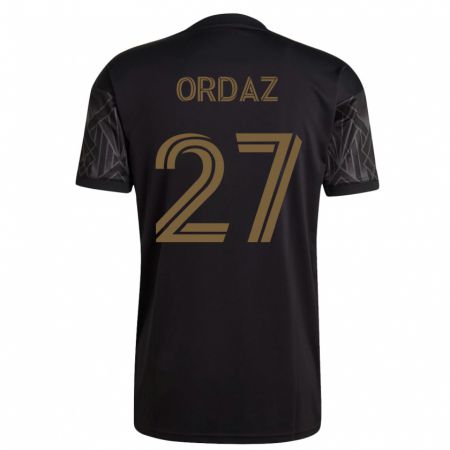 Kandiny Niño Camiseta Nathan Ordaz #27 Negro 1ª Equipación 2023/24 La Camisa Chile
