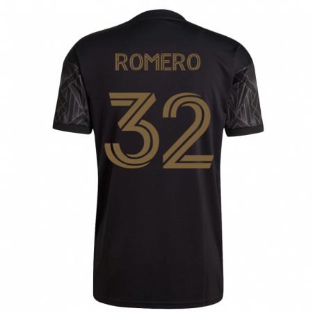 Kandiny Niño Camiseta Abraham Romero #32 Negro 1ª Equipación 2023/24 La Camisa Chile