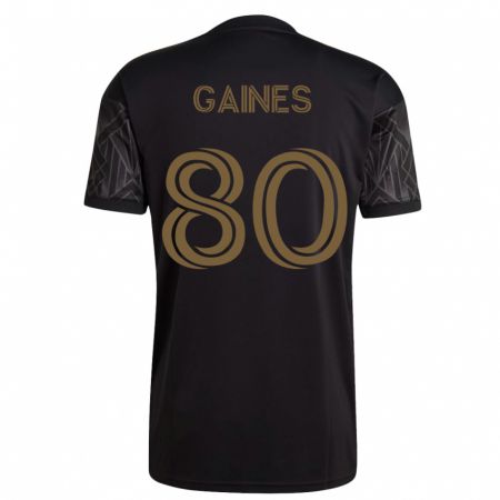 Kandiny Niño Camiseta Julian Gaines #80 Negro 1ª Equipación 2023/24 La Camisa Chile