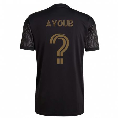 Kandiny Niño Camiseta Ryan Ayoub #0 Negro 1ª Equipación 2023/24 La Camisa Chile