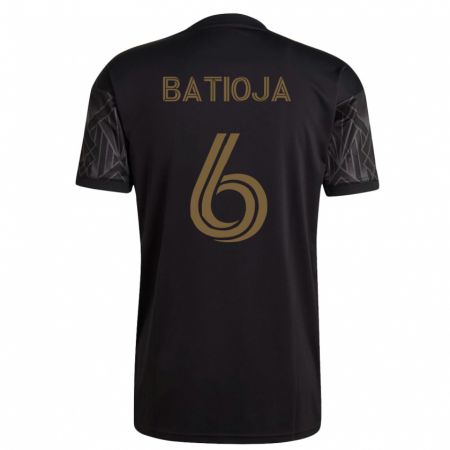 Kandiny Niño Camiseta Jeremy Batioja #6 Negro 1ª Equipación 2023/24 La Camisa Chile