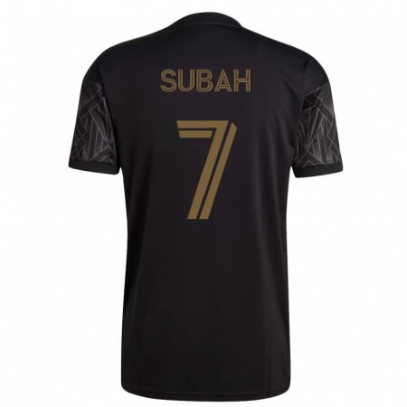 Kandiny Niño Camiseta Yekeson Subah #7 Negro 1ª Equipación 2023/24 La Camisa Chile