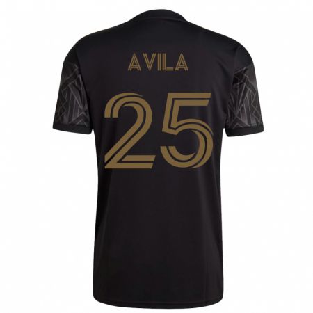 Kandiny Niño Camiseta Armando Avila #25 Negro 1ª Equipación 2023/24 La Camisa Chile