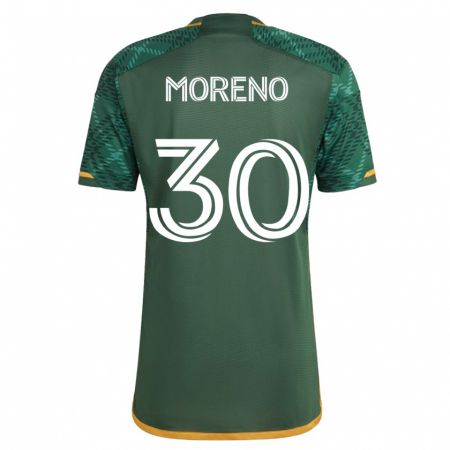 Kandiny Niño Camiseta Santiago Moreno #30 Verde 1ª Equipación 2023/24 La Camisa Chile