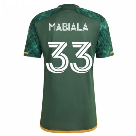 Kandiny Niño Camiseta Larrys Mabiala #33 Verde 1ª Equipación 2023/24 La Camisa Chile