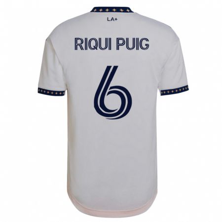 Kandiny Niño Camiseta Riqui Puig #6 Blanco 1ª Equipación 2023/24 La Camisa Chile