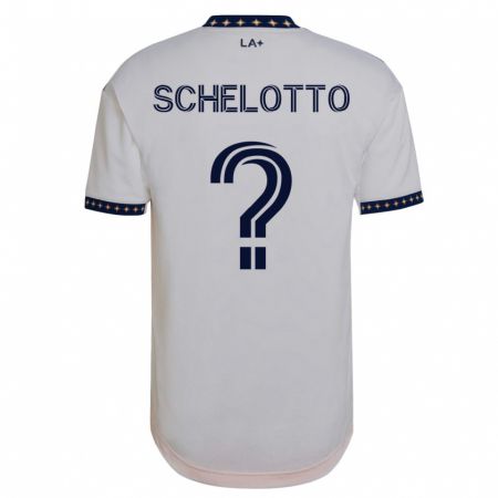 Kandiny Niño Camiseta Nicolas Barros Schelotto #0 Blanco 1ª Equipación 2023/24 La Camisa Chile