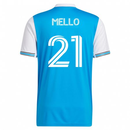 Kandiny Niño Camiseta Vinicius Mello #21 Azul 1ª Equipación 2023/24 La Camisa Chile