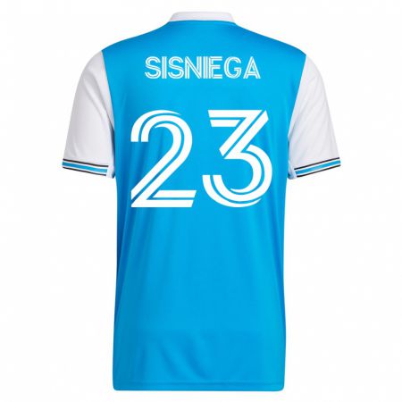 Kandiny Niño Camiseta Pablo Sisniega #23 Azul 1ª Equipación 2023/24 La Camisa Chile