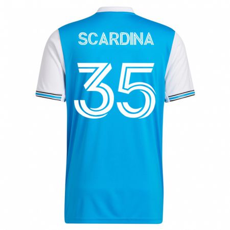 Kandiny Niño Camiseta Nick Scardina #35 Azul 1ª Equipación 2023/24 La Camisa Chile