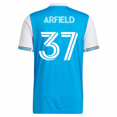 Kandiny Niño Camiseta Scott Arfield #37 Azul 1ª Equipación 2023/24 La Camisa Chile