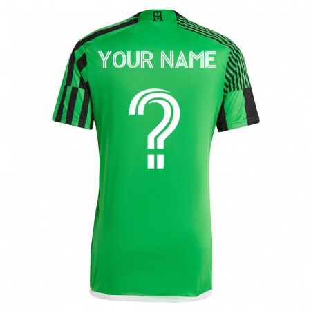 Kandiny Niño Camiseta Su Nombre #0 Verde Negro 1ª Equipación 2023/24 La Camisa Chile