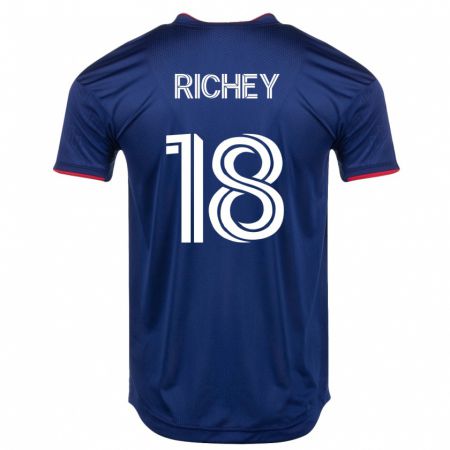 Kandiny Niño Camiseta Spencer Richey #18 Armada 1ª Equipación 2023/24 La Camisa Chile