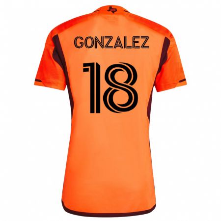 Kandiny Niño Camiseta Diego Gonzalez #18 Naranja 1ª Equipación 2023/24 La Camisa Chile