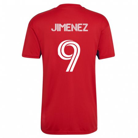 Kandiny Niño Camiseta Jesús Jiménez #9 Rojo 1ª Equipación 2023/24 La Camisa Chile