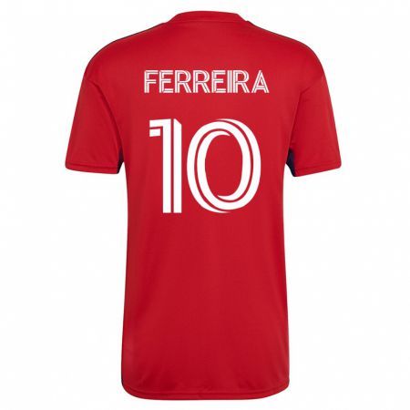 Kandiny Niño Camiseta Jesús Ferreira #10 Rojo 1ª Equipación 2023/24 La Camisa Chile
