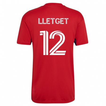 Kandiny Niño Camiseta Sebastian Lletget #12 Rojo 1ª Equipación 2023/24 La Camisa Chile