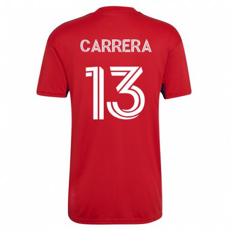 Kandiny Niño Camiseta Antonio Carrera #13 Rojo 1ª Equipación 2023/24 La Camisa Chile