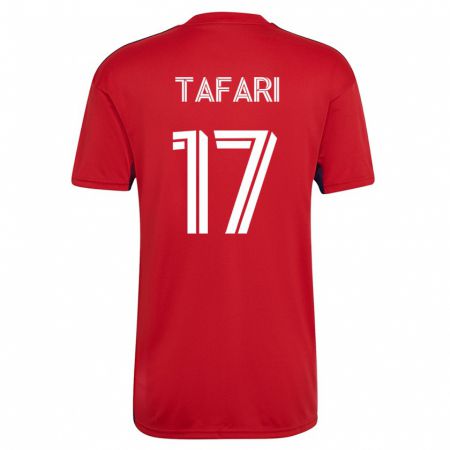 Kandiny Niño Camiseta Nkosi Tafari #17 Rojo 1ª Equipación 2023/24 La Camisa Chile