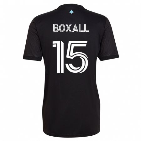 Kandiny Niño Camiseta Michael Boxall #15 Negro 1ª Equipación 2023/24 La Camisa Chile
