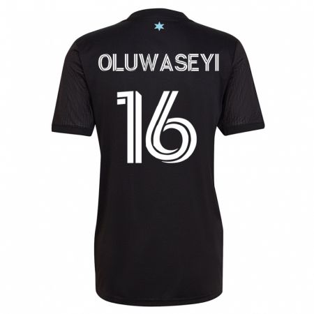 Kandiny Niño Camiseta Tani Oluwaseyi #16 Negro 1ª Equipación 2023/24 La Camisa Chile