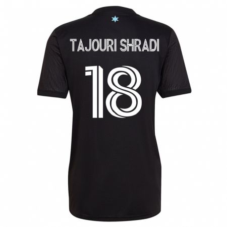 Kandiny Niño Camiseta Ismael Tajouri-Shradi #18 Negro 1ª Equipación 2023/24 La Camisa Chile