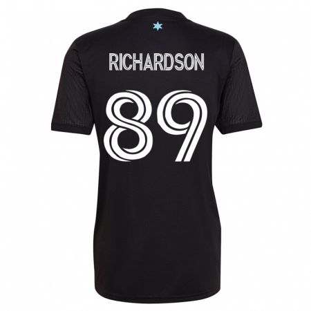 Kandiny Niño Camiseta Nick Richardson #89 Negro 1ª Equipación 2023/24 La Camisa Chile