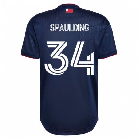 Kandiny Niño Camiseta Ryan Spaulding #34 Armada 1ª Equipación 2023/24 La Camisa Chile