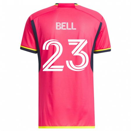 Kandiny Niño Camiseta Jon Bell #23 Rosa 1ª Equipación 2023/24 La Camisa Chile