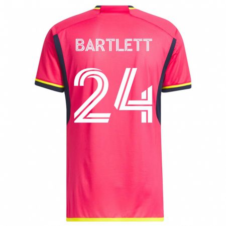 Kandiny Niño Camiseta Lucas Bartlett #24 Rosa 1ª Equipación 2023/24 La Camisa Chile