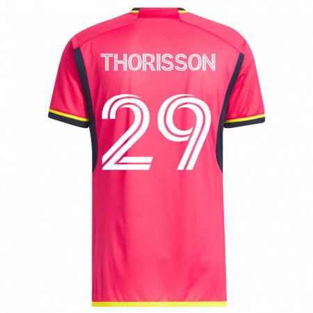 Kandiny Niño Camiseta Nökkvi Thórisson #29 Rosa 1ª Equipación 2023/24 La Camisa Chile