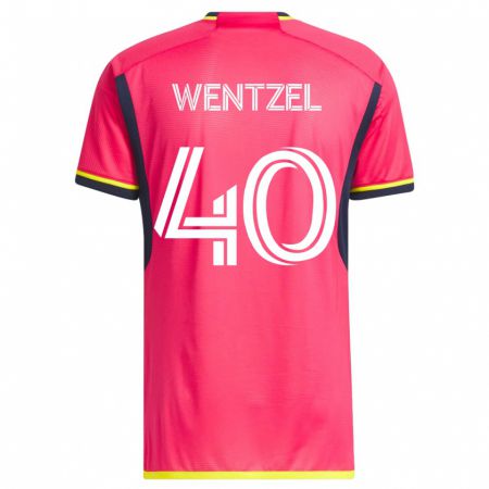 Kandiny Niño Camiseta Michael Wentzel #40 Rosa 1ª Equipación 2023/24 La Camisa Chile