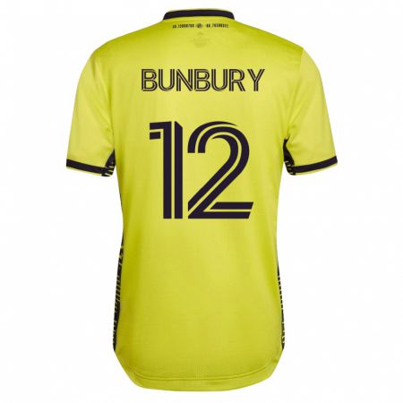 Kandiny Niño Camiseta Teal Bunbury #12 Amarillo 1ª Equipación 2023/24 La Camisa Chile