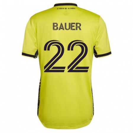 Kandiny Niño Camiseta Josh Bauer #22 Amarillo 1ª Equipación 2023/24 La Camisa Chile