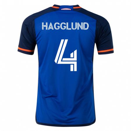Kandiny Niño Camiseta Nick Hagglund #4 Azul 1ª Equipación 2023/24 La Camisa Chile
