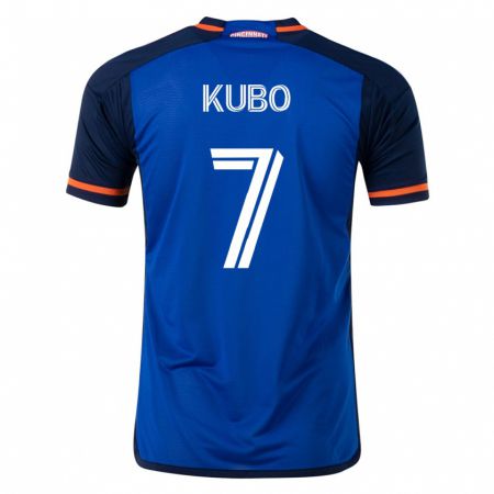 Kandiny Niño Camiseta Yuya Kubo #7 Azul 1ª Equipación 2023/24 La Camisa Chile