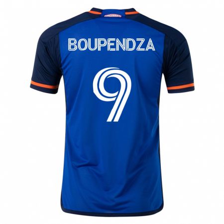 Kandiny Niño Camiseta Aaron Boupendza #9 Azul 1ª Equipación 2023/24 La Camisa Chile